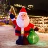 6' Ft Happy Santa Holiday Inflatable -Popfun 6 ft happy santa holiday inflatable 793454