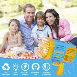 69-hole Big Bubble Gun Blaster -Popfun 69 holes big bubble gun blaster 868680