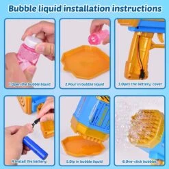 69-hole Big Bubble Gun Blaster -Popfun 69 holes big bubble gun blaster 961368