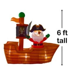 Sea Santa Holiday Inflatable 6ft -Popfun 6ft sea santa holiday inflatable 128629