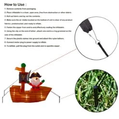 Sea Santa Holiday Inflatable 6ft -Popfun 6ft sea santa holiday inflatable 461272