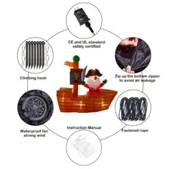 Sea Santa Holiday Inflatable 6ft -Popfun 6ft sea santa holiday inflatable 761119