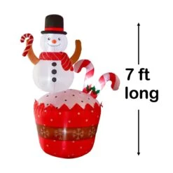 Festive Frosty Holiday Inflatable 7ft 12 Festive Frosty Holiday Inflatable 7ft -Popfun 7 ft festive frosty holiday inflatable 629635