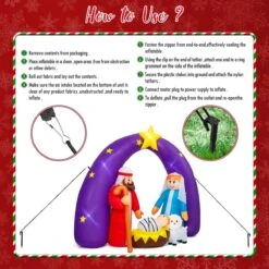 7.5FT Inflatable Christmas Nativity Set -Popfun 75 inflatatable christmas nativity 171467