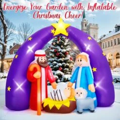 7.5FT Inflatable Christmas Nativity Set -Popfun 75 inflatatable christmas nativity 249866