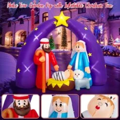 7.5FT Inflatable Christmas Nativity Set -Popfun 75 inflatatable christmas nativity 270253