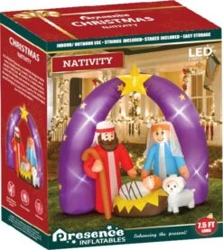 7.5FT Inflatable Christmas Nativity Set -Popfun 75 inflatatable christmas nativity 660803