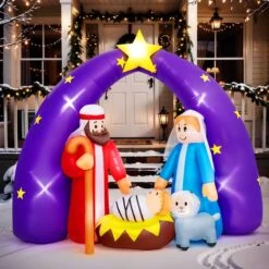 7.5FT Inflatable Christmas Nativity Set -Popfun 75 inflatatable christmas nativity 839236