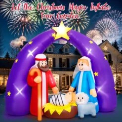 7.5FT Inflatable Christmas Nativity Set -Popfun 75 inflatatable christmas nativity 977465