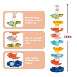 9-Tier Tower Ball Drop Toy For Toddler -Popfun 9 tier tower ball drop toy for toddler 293161
