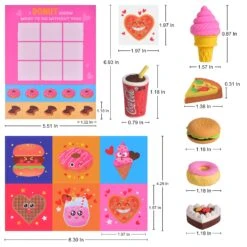 Valentines Day Game Cards With Tattoos Erasers & Stickers -Popfun F 1010 5
