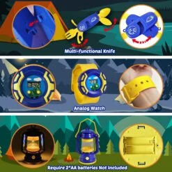 Kids Play Tent With Camping Toys, Toddler Tent With Battery Lantern, Kids Pop Up Tent Indoor Outdoor Toys Christmas Birthday Gifts For Boys -Popfun F 1055 3