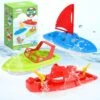 Toy Boats, 3 PCS Boat Bath Toy Toddler Pool Toys, Toy Boats For Water Play Plastic Toy Boats For Toddlers 1-3 -Popfun F 124