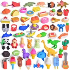 Animal & Food Erasers Gifts For Kids 58pcs -Popfun animal food erasers gifts for kids 58pcs 203315