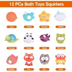 Easter Eggs Prefilled With Animal Bath Toys 12pcs -Popfun animal ocean squirts 12 pack 402199