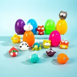 Easter Eggs Prefilled With Animal Bath Toys 12pcs