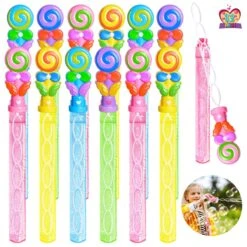 Assorted Macaron Lollipop Bubble Wands