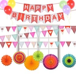 Birthday Party Decorating Kit 73pcs -Popfun birthday party decorating kit 73pcs 671075