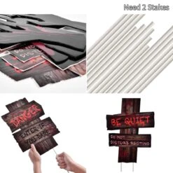 Bloody Hands Halloween Yard Signs -Popfun bloody hands halloween yard signs 125161