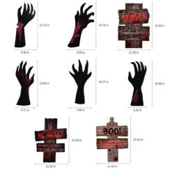 Bloody Hands Halloween Yard Signs -Popfun bloody hands halloween yard signs 577158