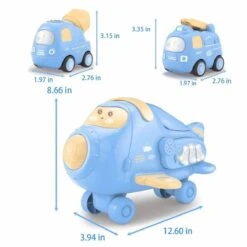 Blue Cargo Airplane Playset -Popfun blue cargo airplane playset 702904