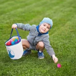 Blue Easter Bunny Basket -Popfun blue easter bunny basket 444523