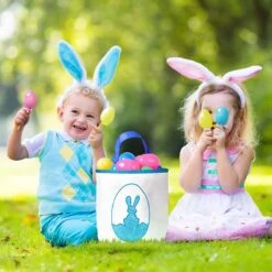 Blue Easter Bunny Basket -Popfun blue easter bunny basket 475470