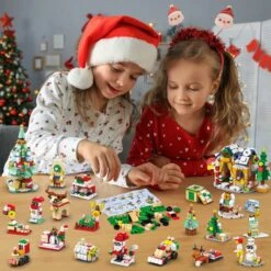24 Sets Christmas Building Blocks Advent Calendar -Popfun building blocks christmas advent calendar 493885