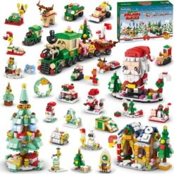 24 Sets Christmas Building Blocks Advent Calendar -Popfun building blocks christmas advent calendar 614834