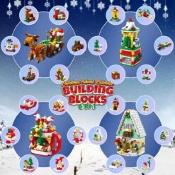 24 Sets Christmas Theme Building Blocks Advent Calendar -Popfun building blocks christmas advent calendar 662165