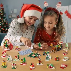 24 Sets Christmas Theme Building Blocks Advent Calendar -Popfun building blocks christmas advent calendar 895320