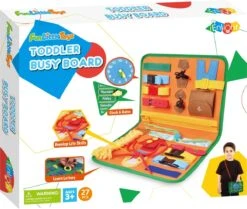 Busy Board Montessori Toys For 1 2 3 4 Year Old Boy & Girl Birthday Gifts, Busy Book For Toddlers 1-3, Toddler Autism Sensory Board Toddler Travel Toys Fine Motor Skills -Popfun busy board montessori toys for toddlers 805170