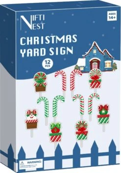 Christmas Candy Garden Yard Signs 12pcs -Popfun christmas candy garden yard signs 12pcs 502372