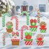 Christmas Candy Garden Yard Signs 12pcs -Popfun christmas candy garden yard signs 635657