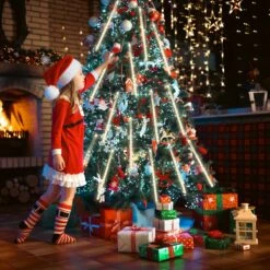 Christmas Meteor String LED Lights -Popfun christmas meteor light string led 710466