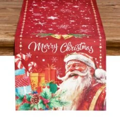 Christmas Santa Claus Table Runner -Popfun christmas santa claus table runner 479009