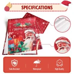 Christmas Santa Claus Table Runner -Popfun christmas santa claus table runner 804700
