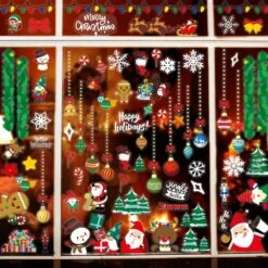 43PCS Christmas Window Cling Stickers -Popfun christmas window decorations 138966