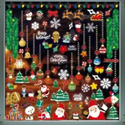 43PCS Christmas Window Cling Stickers