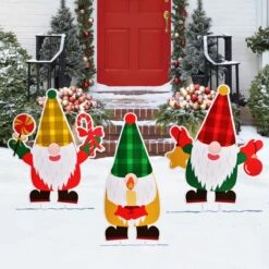 Christmas Yard Sign Stakes 5pcs -Popfun christmas yard sign stakes 5 pcs 630266