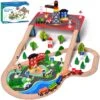City Track Wooden Train Toy Set -Popfun city track wooden train toy set 566576