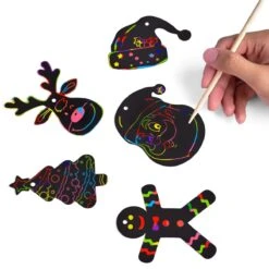 Colorful Christmas Scratch Art -Popfun colorful christmas scratch art 514844