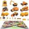 Construction Vehicles Playmat Set