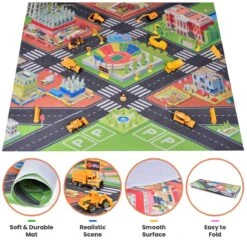 Construction Vehicles Playmat Set -Popfun construction vehicles playmat set 354653