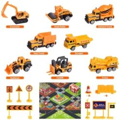 Construction Vehicles Playmat Set -Popfun construction vehicles playmat set 719293