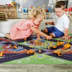Construction Vehicles Playmat Set -Popfun construction vehicles playmat set 834849
