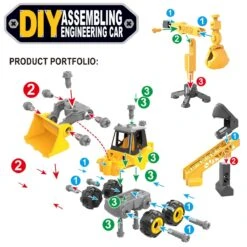 DIY Construction Bulldozer Set -Popfun diy construction bulldozer set 687941