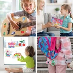 FUN LITTLE TOYS 24Pcs Diamond Art Kits, Diamond Painting Kits, Arts And Crafts For Kids Ages 6-12, Gem Art As Gifts Ideas For Girls And Boys, Small Diamond Painting Stickers, Kids Craft Age 6+ -Popfun diy diamond painting kits 369772