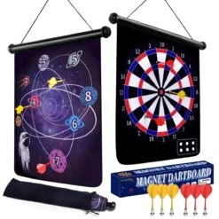 Double Sided Magnetic Dart Board For Kids -Popfun double sided magnetic dart board for kids 599139