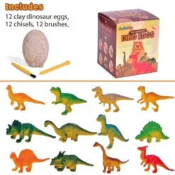 Easter Dinosaur Egg Dig Kit 12pcs -Popfun easter dinosaur dig kit 792395